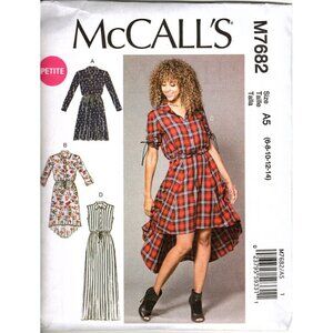 McCalls M7682 Misses or Petite 6 to 14 Dresses Uncut Sewing Pattern